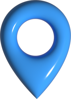 3d blue location pin